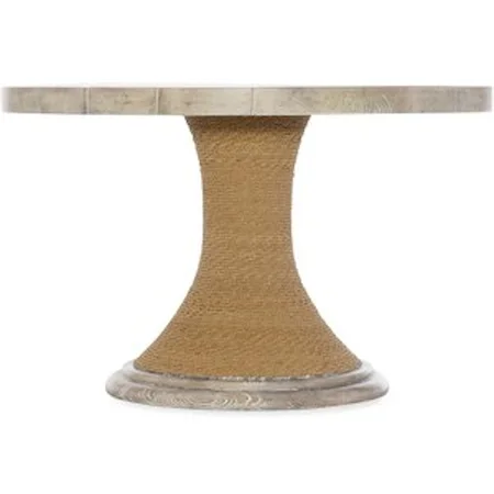 48-inch Round Pedestal Dining Table with Wood Top